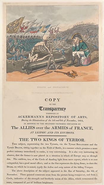 Death and Bonaparte, The Two Kings of Terror, by Thomas Rowlandson