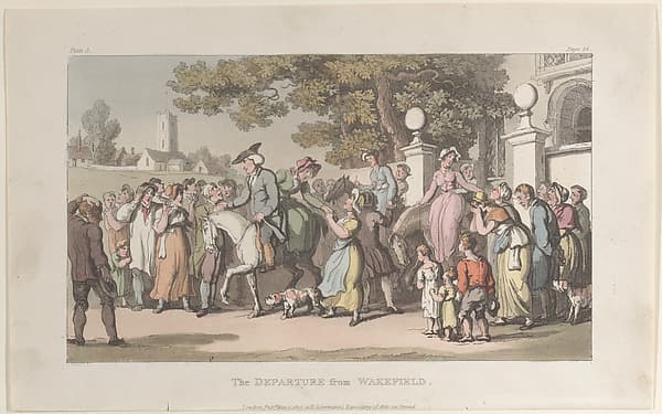 The Departure from Wakefield, from "The Vicar of Wakefield", by Thomas Rowlandson