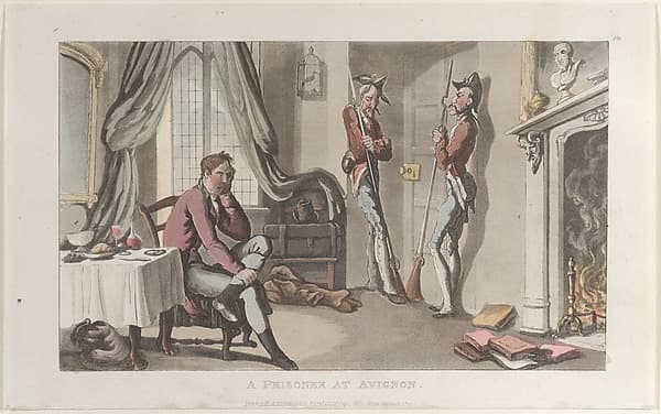 A Prisoner at Avignon, from "Journal of Sentimental Travels in the Southern Provinces of France, Shortly Before the Revolution", by Thomas Rowlandson