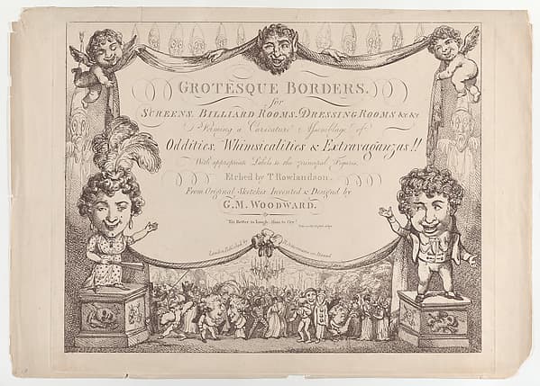 Grotesque Borders for Screens, Billiard Rooms, Dressing Rooms, &c &c, by Thomas Rowlandson