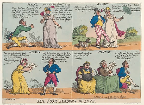 The Four Seasons of Love, by Thomas Rowlandson