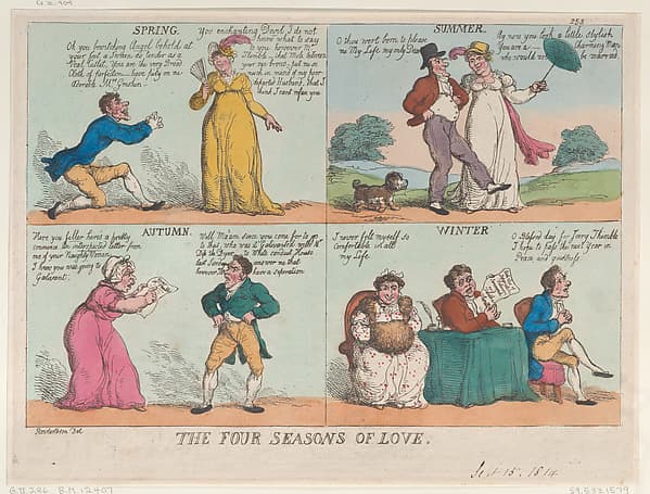 The Four Seasons of Love, by Thomas Rowlandson
