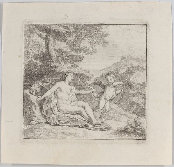 Venus stopping love, by Charles Antoine Coypel