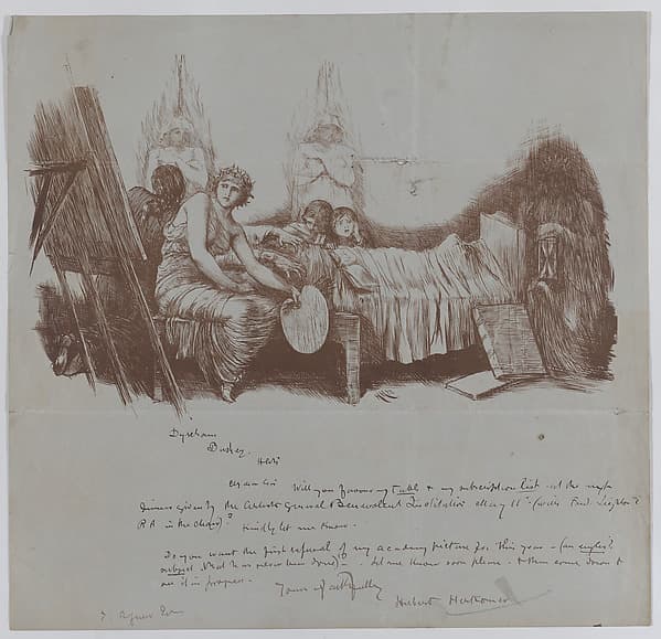 Invitation to a Benefit Dinner from Hubert von Herkomer to Thomas Agnew, by Sir Hubert von Herkomer