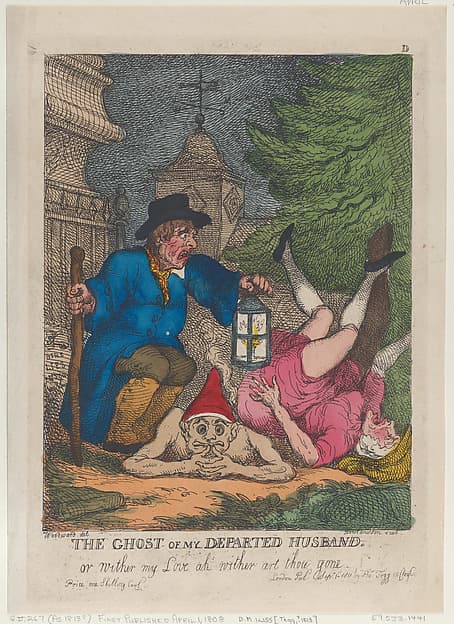 The Ghost of My Departed Husband, or Wither my Love ah wither art thou gone, by Thomas Rowlandson