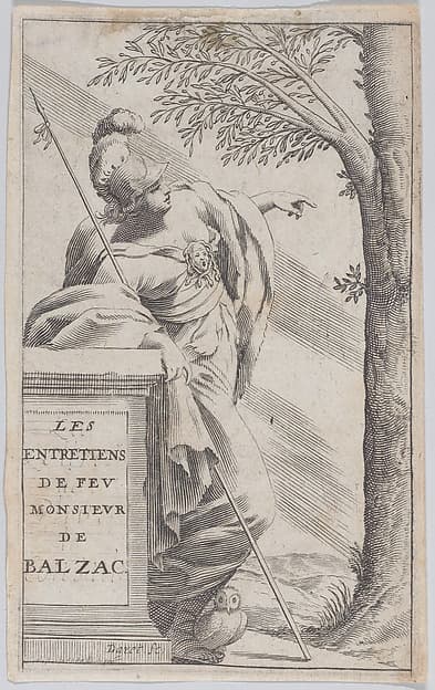 Frontispiece, from "Interviews with the Late Mr. Balzac" (Les Entretiens de Feu Monsieur de Balzac), by Pierre Daret