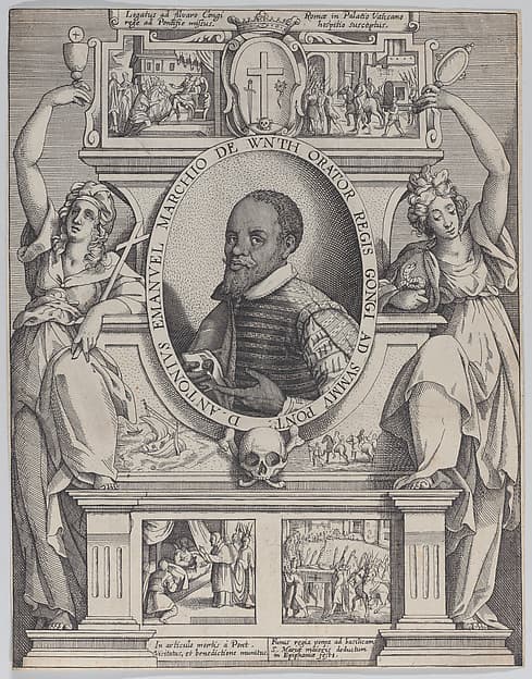 Portrait of Don Antonio Emanuel Ne-Vunda, Marchio de Wynth, Ambassador to the King of the Congo, by Lucas Kilian