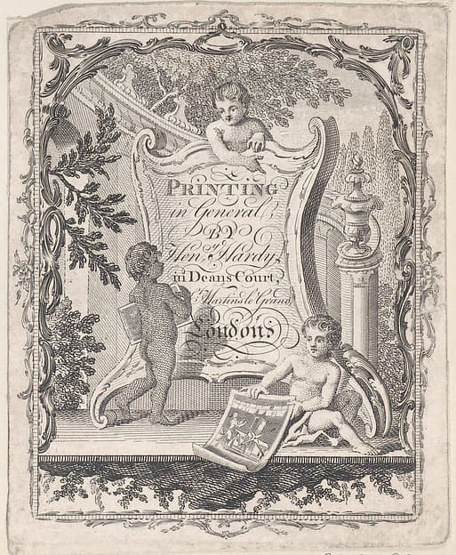 Trade card for Henry Hardy, Printer, by Anonymous, British, 19th century