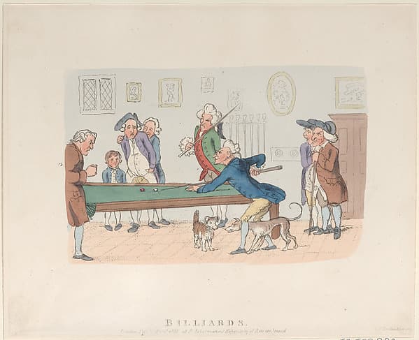 Billards, by Thomas Rowlandson