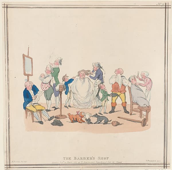The Barber's Shop, by Thomas Rowlandson
