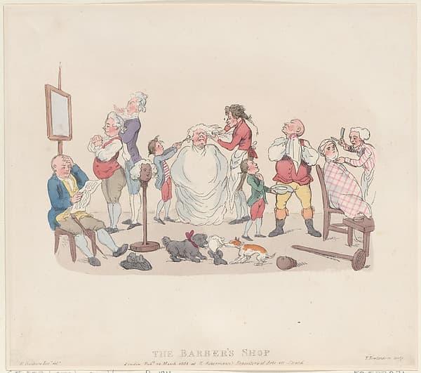 The Barber's Shop, by Thomas Rowlandson