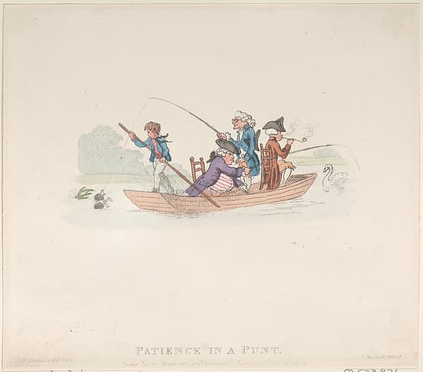 Patience in a Punt, by Thomas Rowlandson