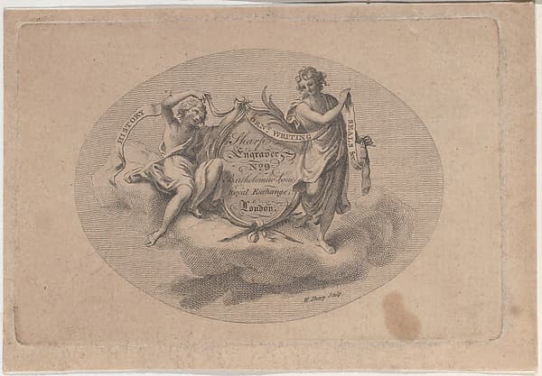 Trade Card for William Sharp, Engraver, by William Sharp