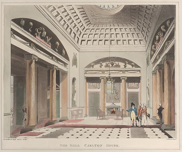 The Hall Carlton House, by Thomas Rowlandson
