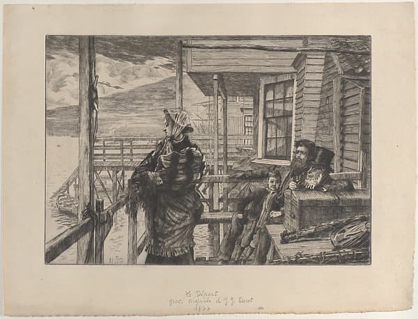 The Three Crows Inn, Gravesend, by James Tissot