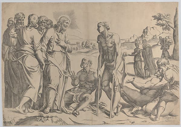 Christ healing the sick, by Anonymous