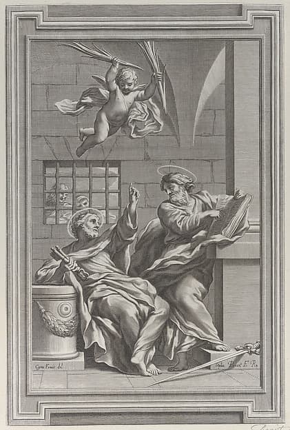 Saints Peter and Paul in prison, by Etienne Picart