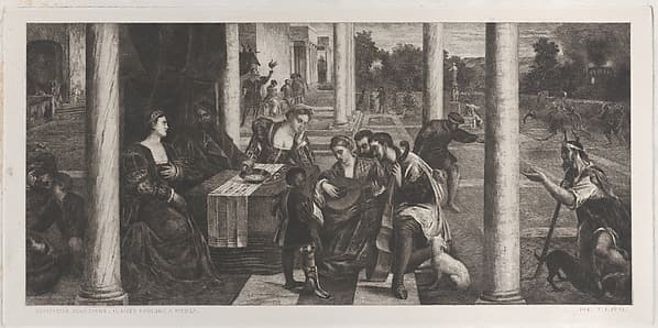 The parable of the rich man (Dives) and Lazarus, by Anonymous