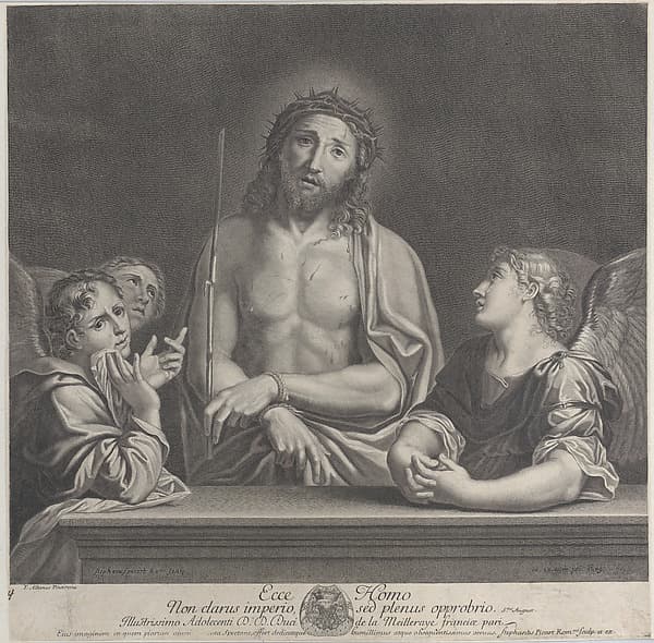 Ecce Homo with three angels, by Etienne Picart
