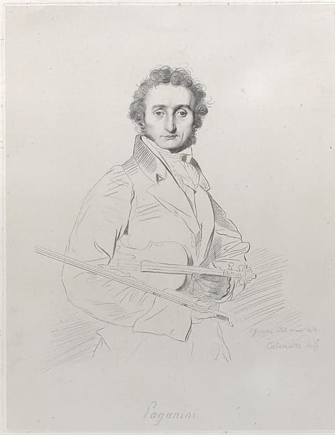 Portrait of Niccolò Paganini, by Luigi Calamatta