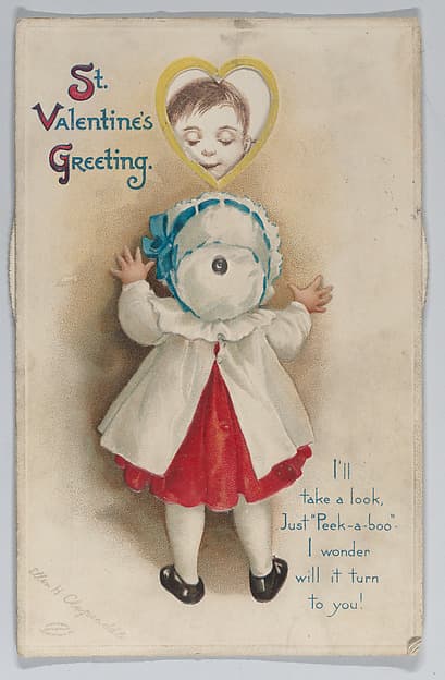 Valentine - Movable wheel postcard, by Ellen Hattie Clapsaddle