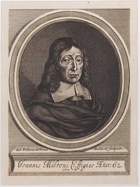 John Milton, by William Faithorne the Elder
