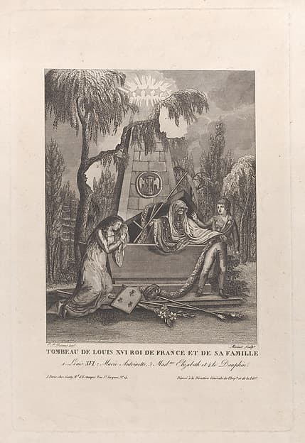 Tomb of Louis XVI and his family, with hidden silhouettes, by Anonymous