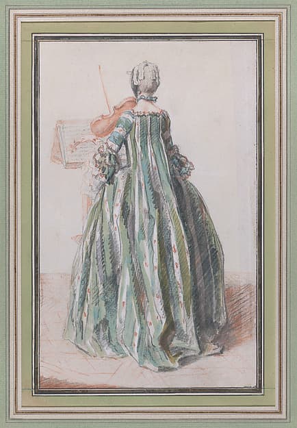 Woman Playing the Violin, Seen from the Back, by Louis de Carmontelle