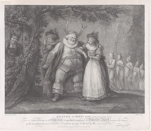 Falstaff at Herne's Oak (Shakespeare, Merry Wives of Windsor, Act 5, Scene 5), by Michele Beneditti