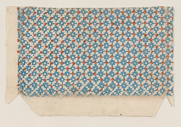 Sheet with overall abstract pattern, by Anonymous