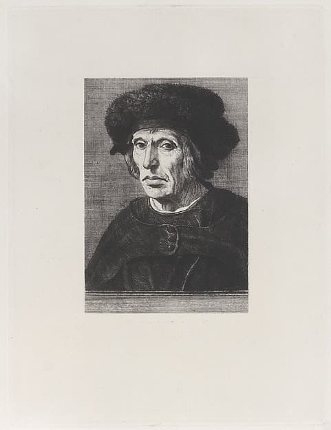 Portrait of Jacob van Veen, after Maarten van Heemskerck, from "Etchings of Pictures in the Metropolitan Museum New York", by Jules-Ferdinand Jacquemart