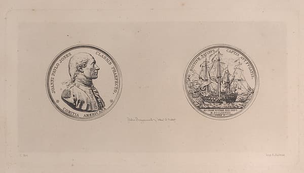 Portrait of John Paul Jones, after medal by Dupré, by Jules-Ferdinand Jacquemart