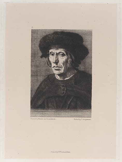 Portrait of Jacob van Veen, after Maarten van Heemskerck, by Jules-Ferdinand Jacquemart