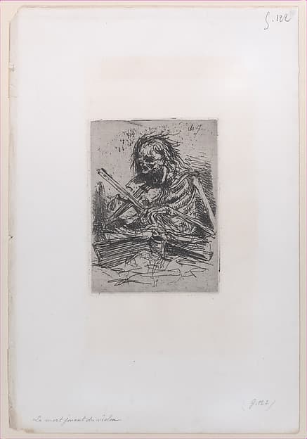 Death Playing the Violin, by Charles Jacque