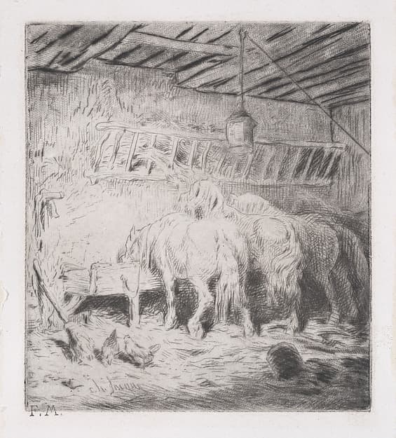 Stable, by Charles Jacque