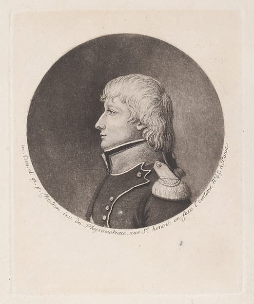 Portrait of Napoleon Bonaparte, to left, by Gilles Louis Chrétien
