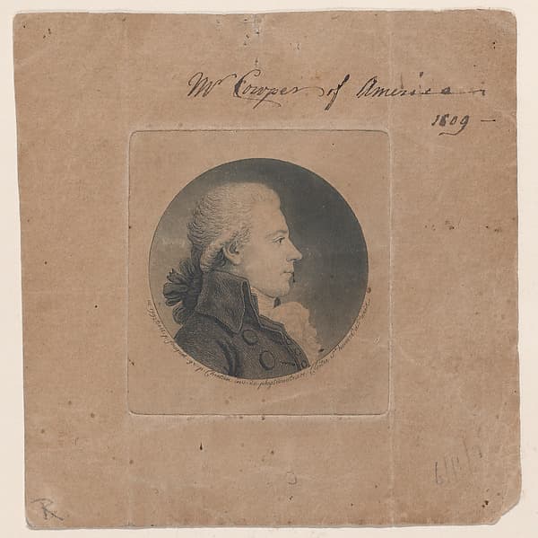 Portrait of Mr. Cowper of America, to right, by Gilles Louis Chrétien