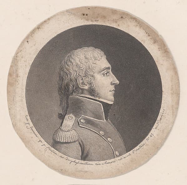 Portrait of a man to right, by Gilles Louis Chrétien