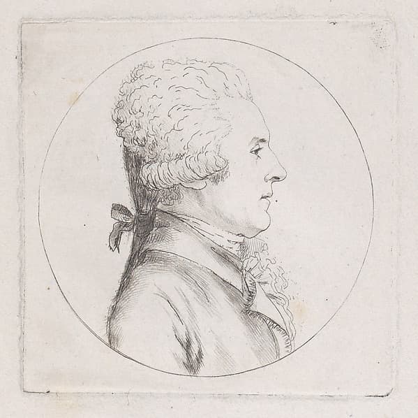 Portrait of a man to right, by Gilles Louis Chrétien