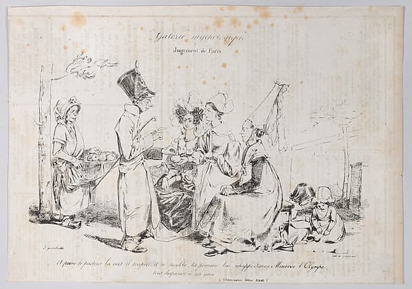 Mythological Gallery: Judgement of Paris, by J. J. Grandville