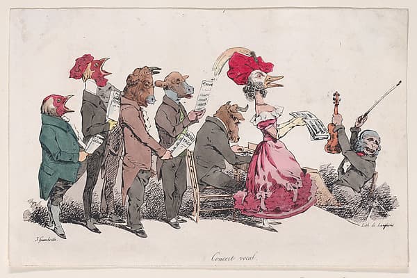 Vocal Concert, from "Metamorphoses of the Day", by J. J. Grandville