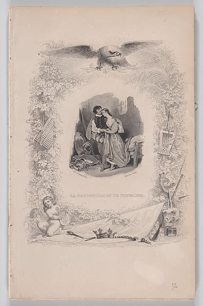 The Prisonor and the Knight, from "The Complete Works of Béranger", by Alfred Johannot