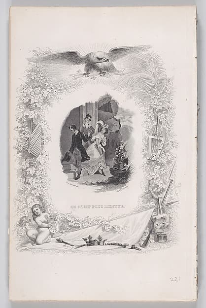 It is No Longer Lisette, from "The Complete Works of Béranger", by Tony Johannot