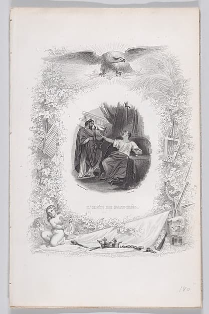 The Sword of Damocles, from "The Songs of Béranger", by Eugène Devéria