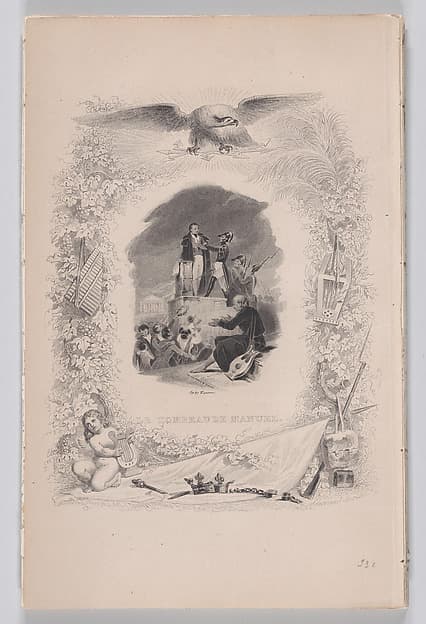 Manuel's Tomb, from "The Complete Works of Béranger", by François-Louis Français