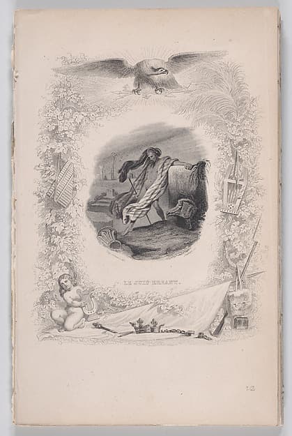 The Wandering Jew, from "The Songs of Béranger", by Tony Johannot