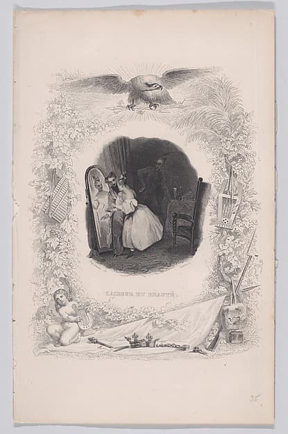 Ugliness and Beauty, from "The Songs of Béranger", by Tony Johannot