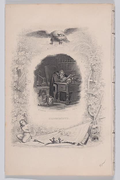 The Alchemist, from "The Songs of Béranger", by Alfred Johannot