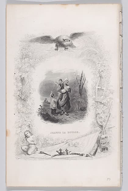 Jeanne, the Redhead, from "The Songs of Béranger", by François-Louis Français