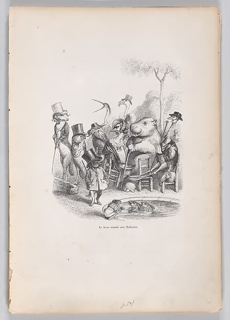 The Beautiful World of the Tuileries, from "Scenes from the Private and Public Life of Animals", by J. J. Grandville